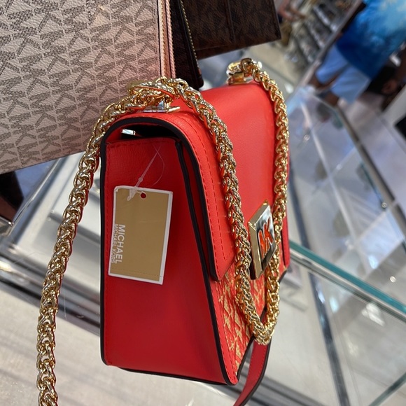 MICHAEL KORS SONIA SMALL SHOULDER XBODY Coral Reef - Picture 4 of 16